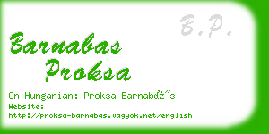 barnabas proksa business card